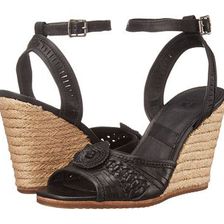 Incaltaminte Femei Frye Patricia Concho Wedge Black Smooth Vintage Leather