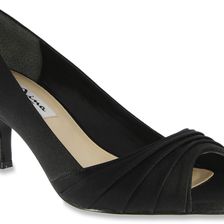 Nina Carolyn Black Luster Satin