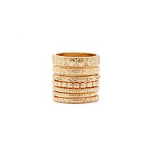 Bijuterii Femei Forever21 Etched Band Ring Set Antique gold