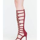 Incaltaminte Femei CheapChic Jump Thru Hoops Ringed Gladiator Heels Wine