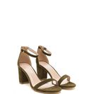 Incaltaminte Femei CheapChic Weekend Outing Faux Suede Chunky Heels Olive