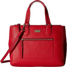 Cole Haan Ellie Large Triple Entry Satchel True Red