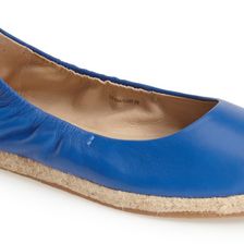 Via Spiga Arnelia Leather Espadrille Flat COBALT