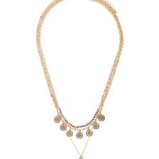 Bijuterii Femei Forever21 Medallion Layered Necklace Gold