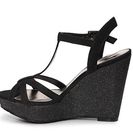 Incaltaminte Femei Nina Veritas Wedge Sandal Black Glitter