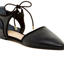 Franco Sarto Shaker Lace d'Orsay Flat - Wide Width Available BLACK