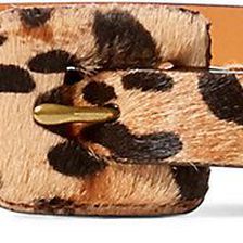 Ralph Lauren Leopard-Print Haircalf Belt Brown Multi