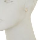 Bijuterii Femei Candela 10K Yellow Gold Pave Cubic Zirconia Heart Stud Earrings Clear