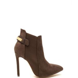 Incaltaminte Femei CheapChic Hide And Chic Pointed Stiletto Booties Taupe