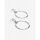 Bijuterii Femei CheapChic Double O Ring Drop Earring Met Slvr