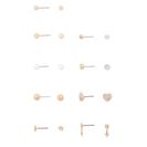 Bijuterii Femei Forever21 Heart Stud Earring Set Goldwhite