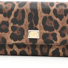 Dolce & Gabbana Leopard Print Wallet ORO CH IARO NATURALE NERO
