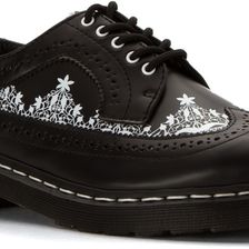 Dr. Martens 3989 Lace Wingtip Shoe Black Smooth