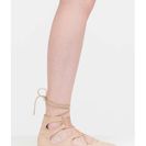 Incaltaminte Femei CheapChic Style Royale Faux Suede Lace-up Flats Nude
