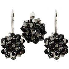 Set Argint 925 cu Swarovski Elements, Silver Night, 16 mm