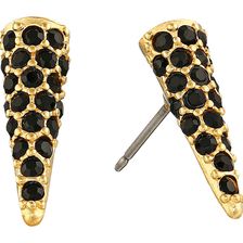 Sam Edelman Pave Spike Stud Earrings Black/Gold