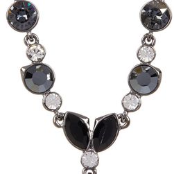 Givenchy Crystal Pendant Y-Necklace HEMATITE
