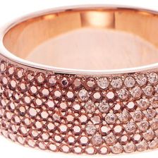 Fossil Pave Crystal Band Ring ROSE GOLD