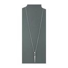 Bijuterii Femei Cole Haan Architectural Basket Weave Spike Pendant Necklace Light Rhodium