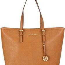 Michael Kors Jet Set Travel Saffiano Leather Tote - Luggage N/A