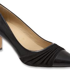 Trotters Alexandra Black Glazed Kid Leather/Kid Suede