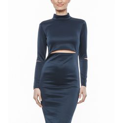 Rochie bleumarin cu crop top, Emily G