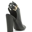 Incaltaminte Femei CheapChic Double Take Chunky Peep-toe Booties Black