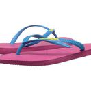 Incaltaminte Femei Havaianas Slim Logo Pop-Up Flip Flops Orchid RoseTurquoise