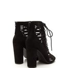 Incaltaminte Femei CheapChic Pencil You In Lace-up Caged Heels Black