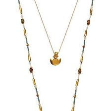 Chan Luu 24' Aqua Mix Necklace with Charms Aqua Mix