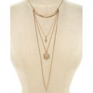 Bijuterii Femei Forever21 Faux Crystal Layered Necklace Antique gold