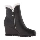 Incaltaminte Femei Michael Kors Whitaker Wedge Boot Black Tumbled LeatherReal Shearling