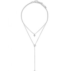 Bijuterii Femei Forever21 Triangle Pendant Necklace Silver