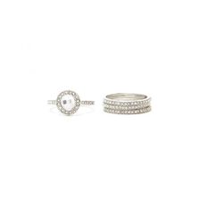 Bijuterii Femei Forever21 Rhinestone Ring Set Silverclear