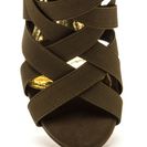 Incaltaminte Femei CheapChic Night Life Caged Faux Suede Heels Olive