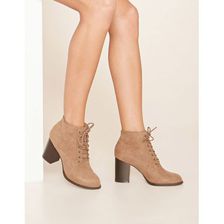 Incaltaminte Femei Forever21 Faux Suede Ankle Booties Taupe