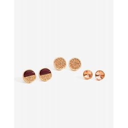 Bijuterii Femei CheapChic Oh So Luxie Pave Disc 3pair Earring WineBurgundy