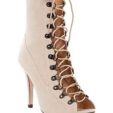 Incaltaminte Femei Chase Chloe Alanis Lace-Up Bootie NUDE