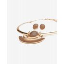 Bijuterii Femei CheapChic Geo Pendant Boho Accent Necklace TaupeKhaki