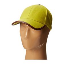Accesorii Femei San Diego Hat Company CTH3700 Wool Cap with Faux Leather Trim Citron
