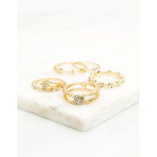 Bijuterii Femei CheapChic Circle Stone Love Ring Met Gold
