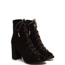 Incaltaminte Femei CheapChic Daily Strut Lace-up Chunky Booties Black