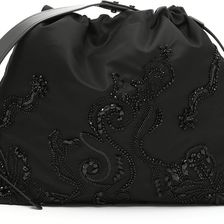 Prada Embroidered Twill Bag NERO