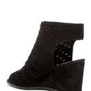 Incaltaminte Femei Via Spiga Leatrice Perforated Wedge Sandal BLACK SUEDE