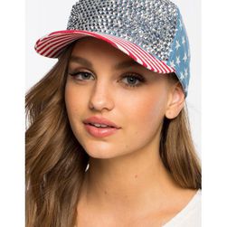 Accesorii Femei CheapChic Stars And Stripe Sparkle Cap Blue Ptrn