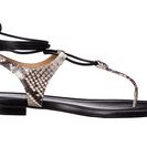 Incaltaminte Femei Michael Kors Sofia Flat Sandal NaturalBlack Luxury Embossed Python MerlotNappa