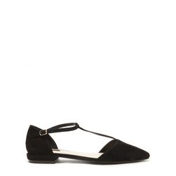 Incaltaminte Femei Forever21 Pointed T-Strap Flats Black