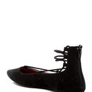 Incaltaminte Femei BC Footwear Animated Lace-Up Flat BLACK V-SUEDE