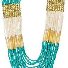 Eye Candy Los Angeles Aphrodite Multi Layered Bead Necklace Gold