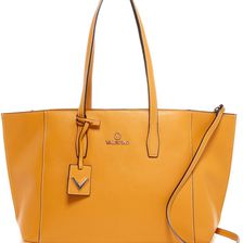 Valentino By Mario Valentino Caroline Saffiano Leather Large Tote MIELE